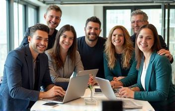 L’équipe LivraisonExpress réunie au bureau de Lyon